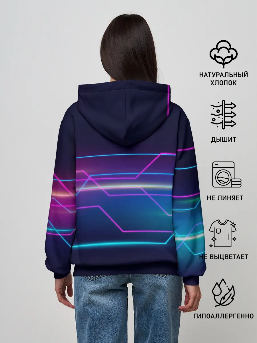 Женское худи / Лазерные лучи