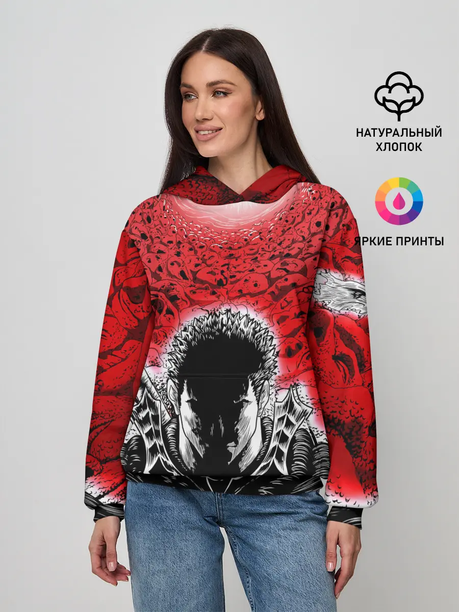 Женское худи / Берсерк черное солнце