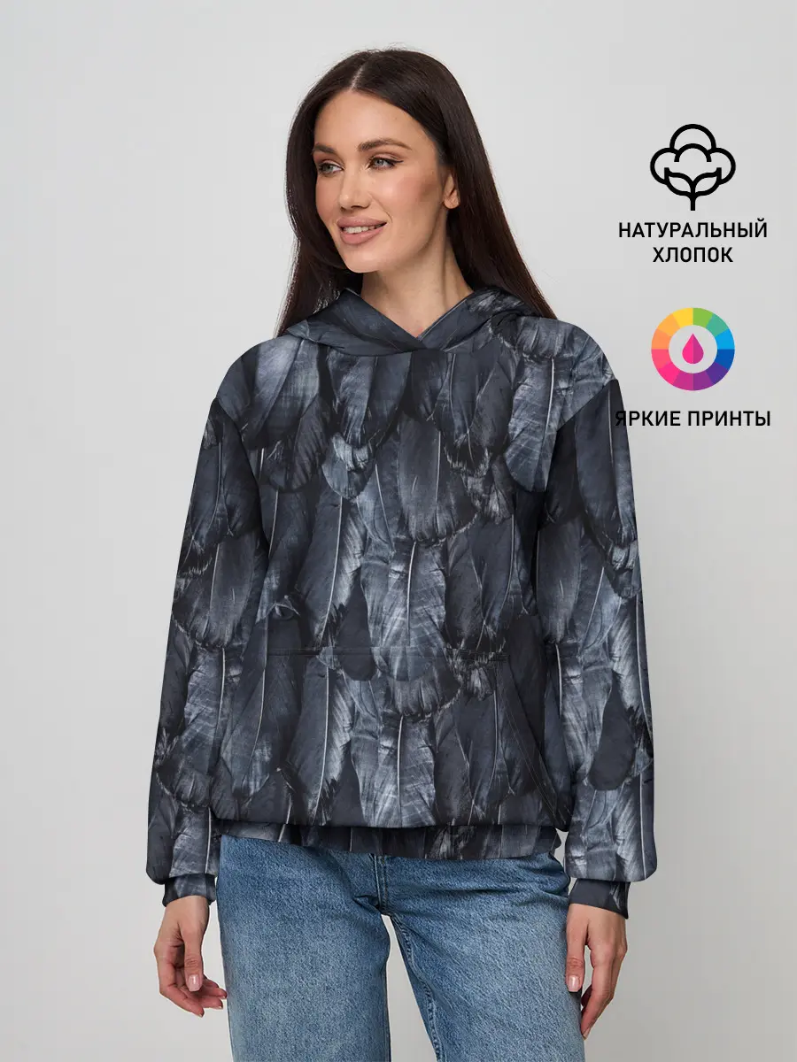 Женское худи / Черный Ворон