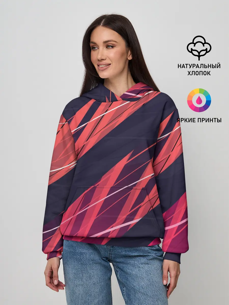 Женское худи / Абстракция ,,Холодный Огонь