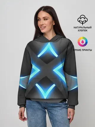 Женское худи / НЕОНОВЫЕ СТРЕЛКИ 3D
