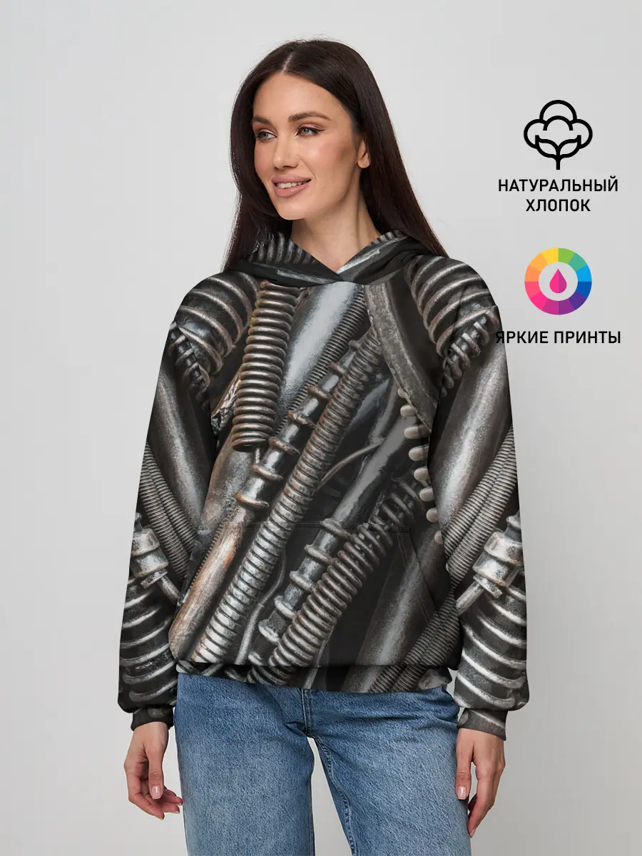 Женское худи / СТИМПАНК | МЕХАНИЧЕСКИЕ ЧАСТИ