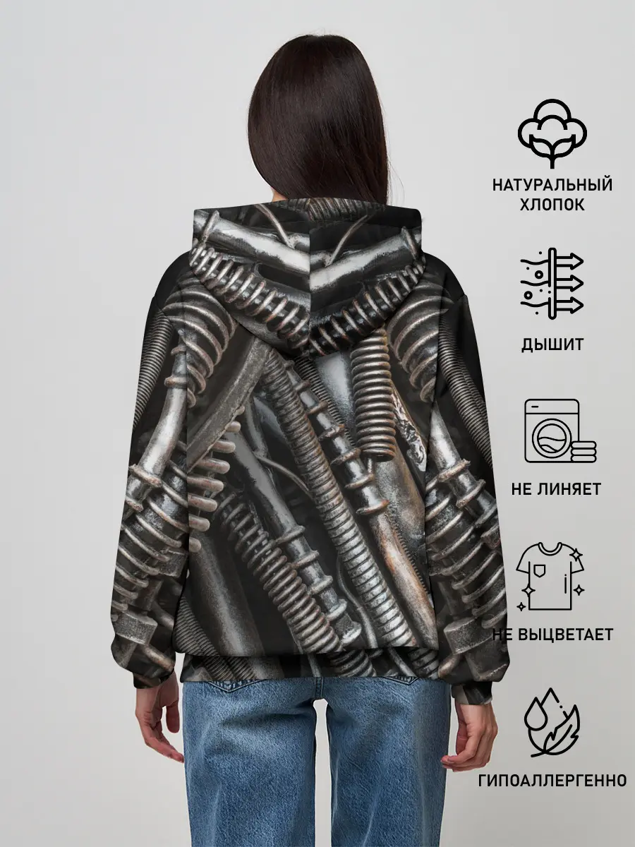 Женское худи / СТИМПАНК | МЕХАНИЧЕСКИЕ ЧАСТИ