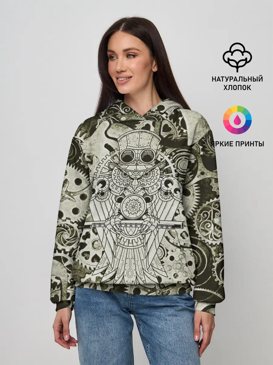 Женское худи / Стимпанк Сова