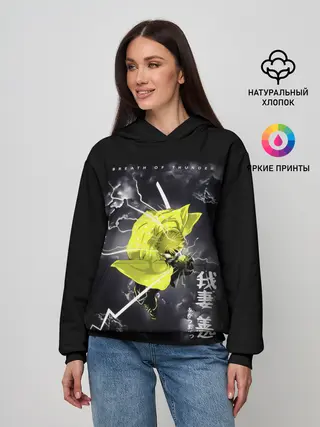 Женское худи / Zenitsu Agatsuma Kimetsu no Yaiba