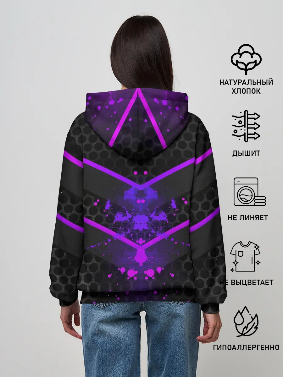 Женское худи / Ултрофиолеовый угол 3D