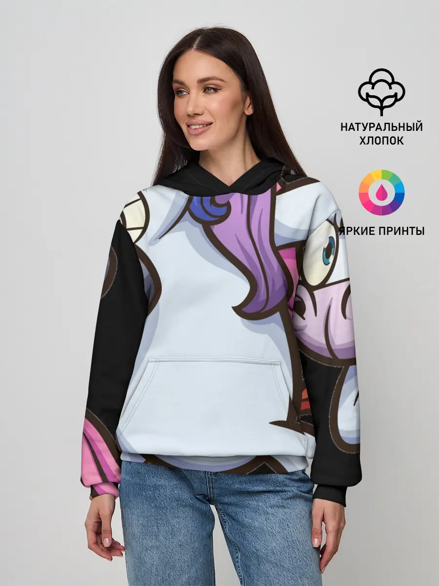 Женское худи / Единорог - танцор ДАБ