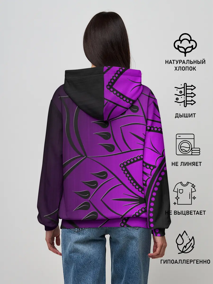 Женское худи / Сирень 3D