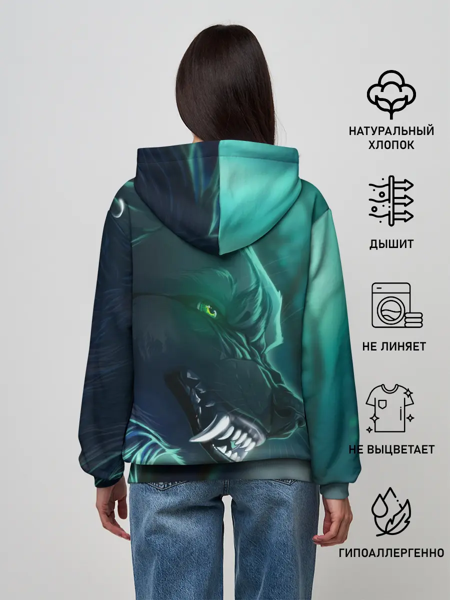 Женское худи / ВОЛЧИЙ ОСКАЛ