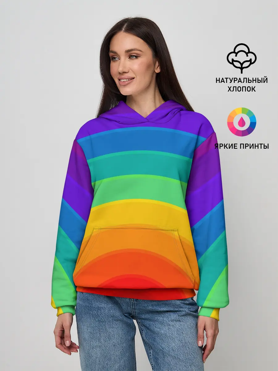 Женское худи / Круговая радуга