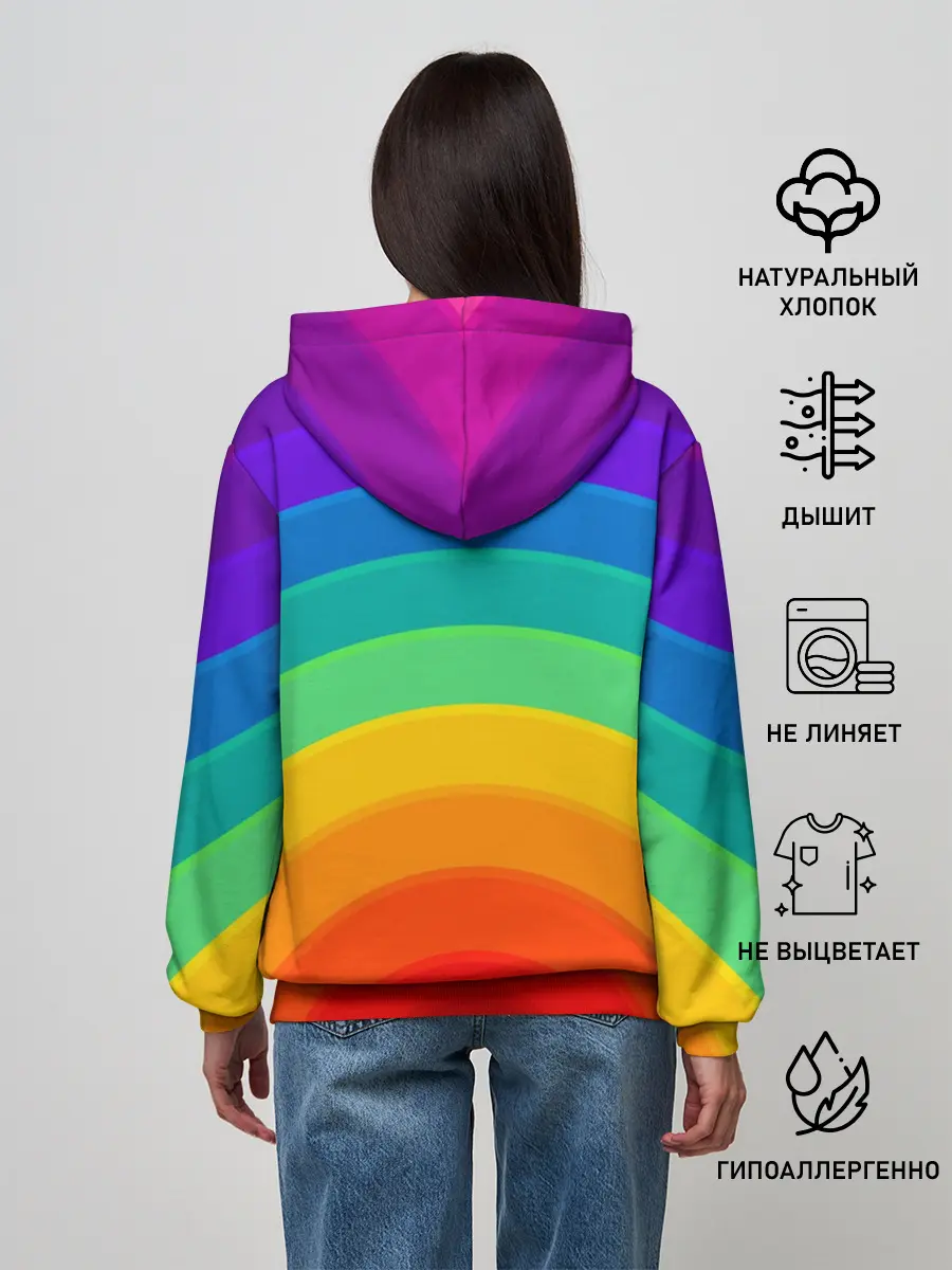 Женское худи / Круговая радуга
