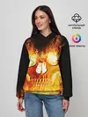 Женское худи / Огненный череп