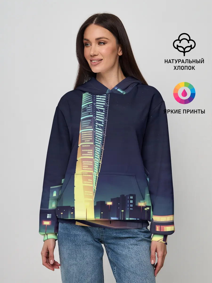 Женское худи / Ночной Город