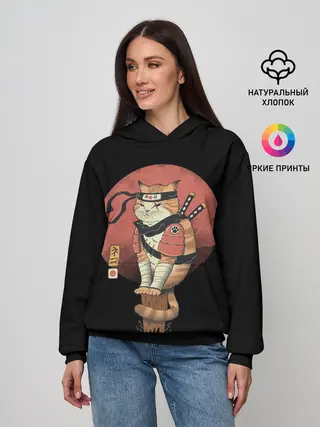Женское худи / Кот Ниндзя