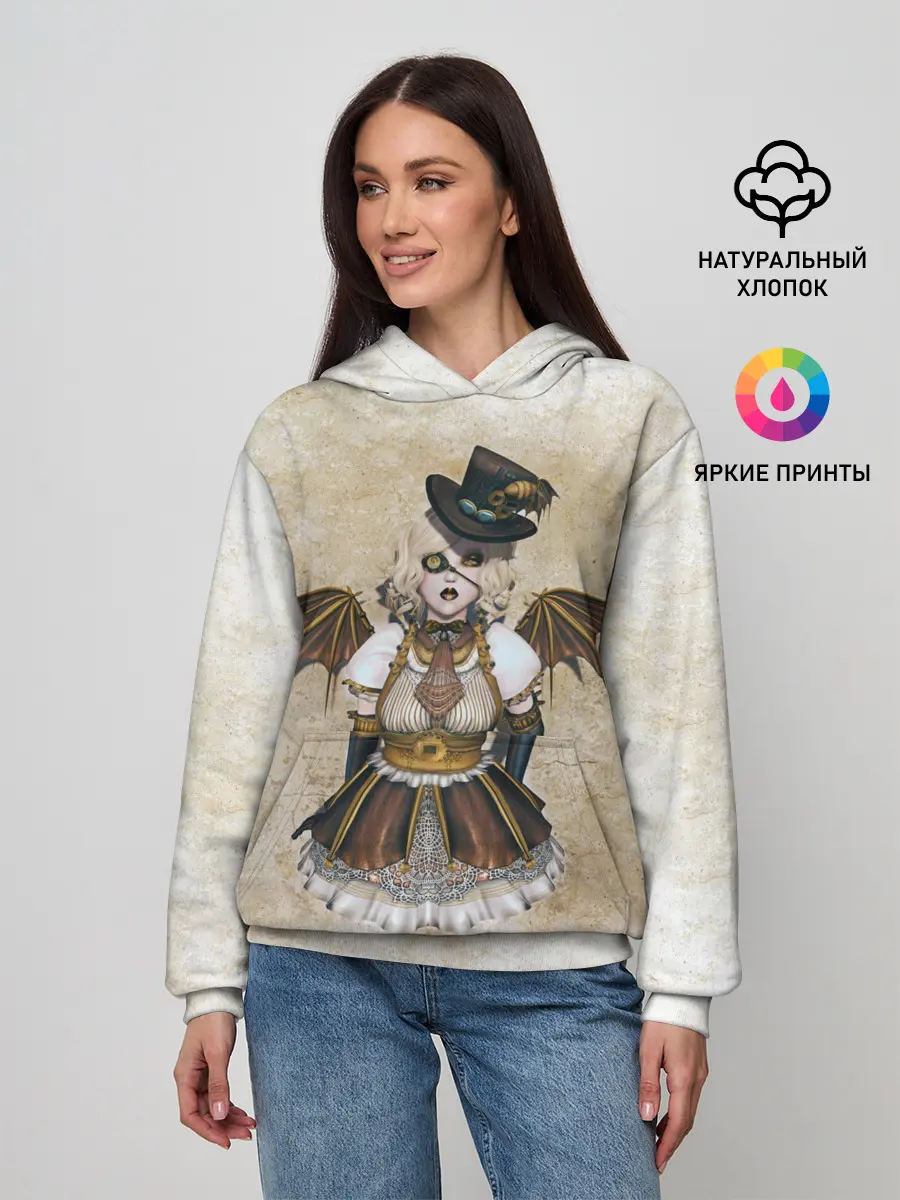 Женское худи / Стимпанк Девушка