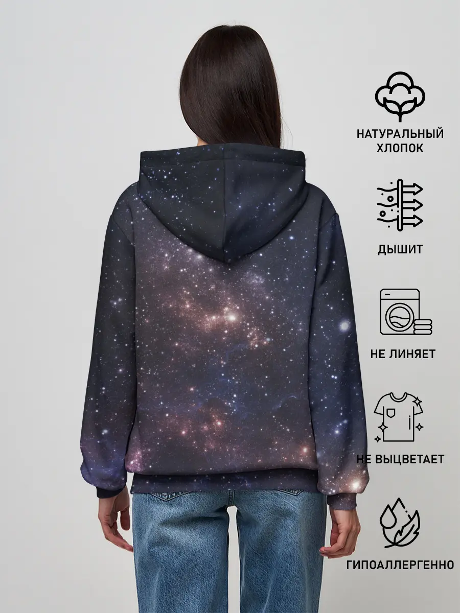 Женское худи / Кот на Жирафе