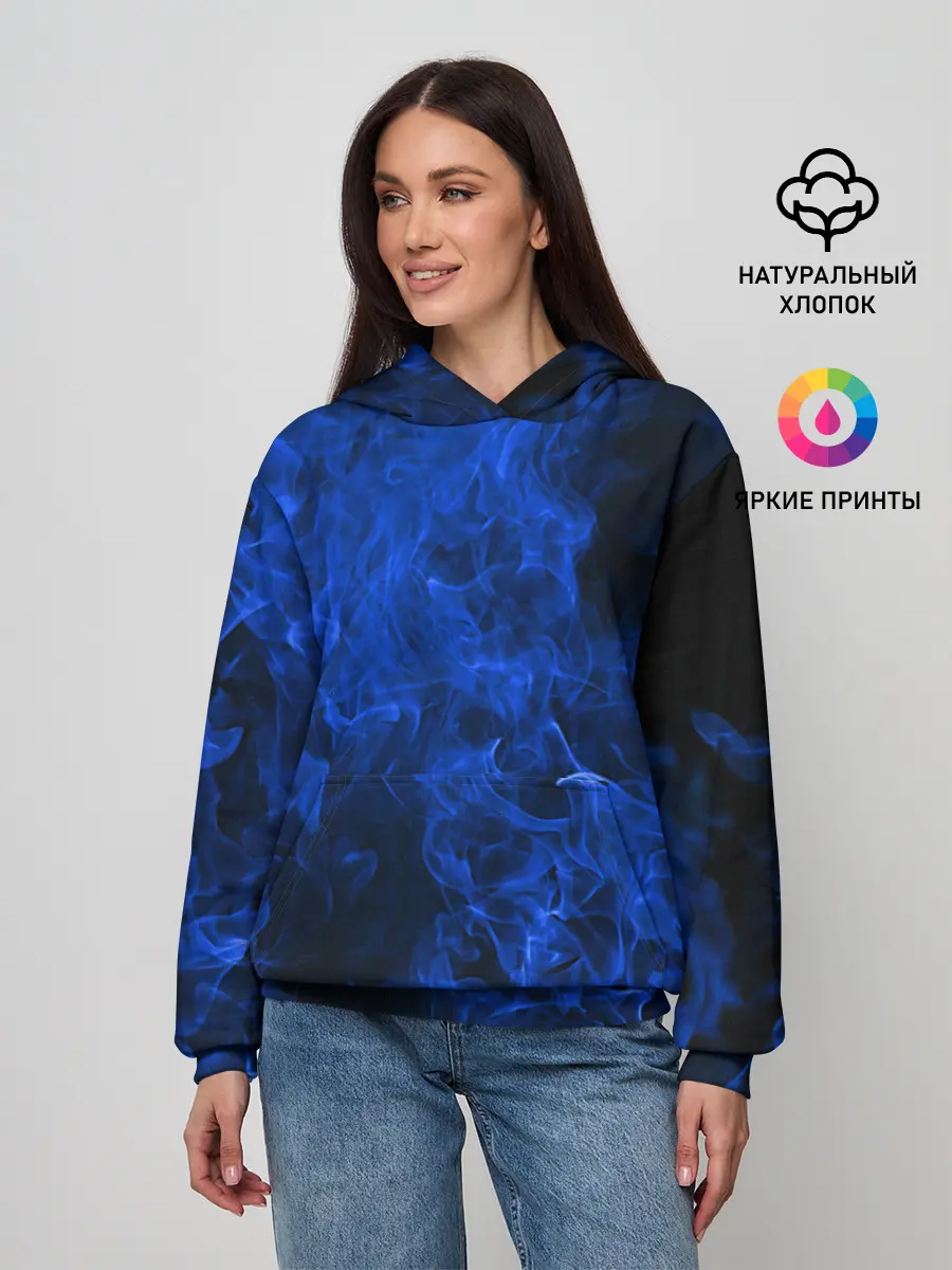 Женское худи / Blue Fire