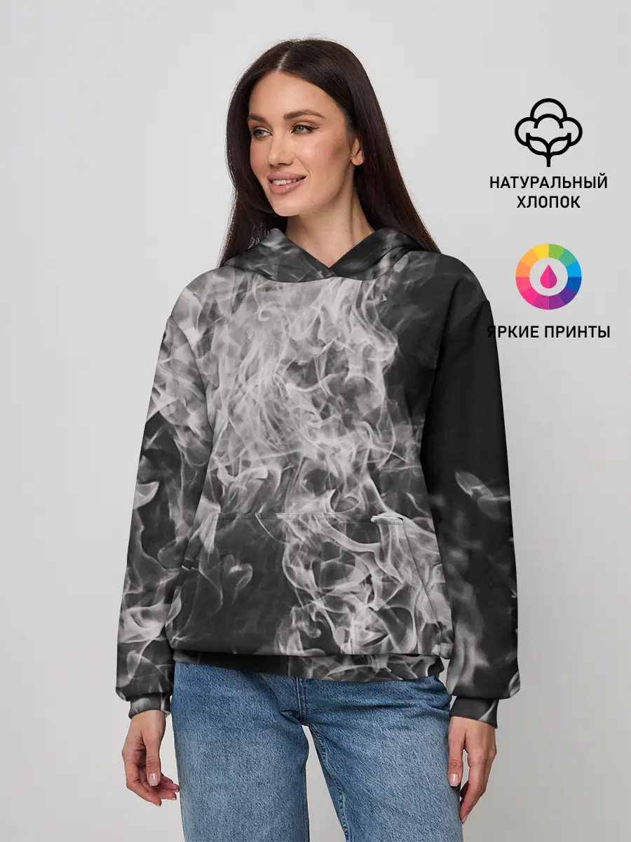 Женское худи / Fire and Smoke