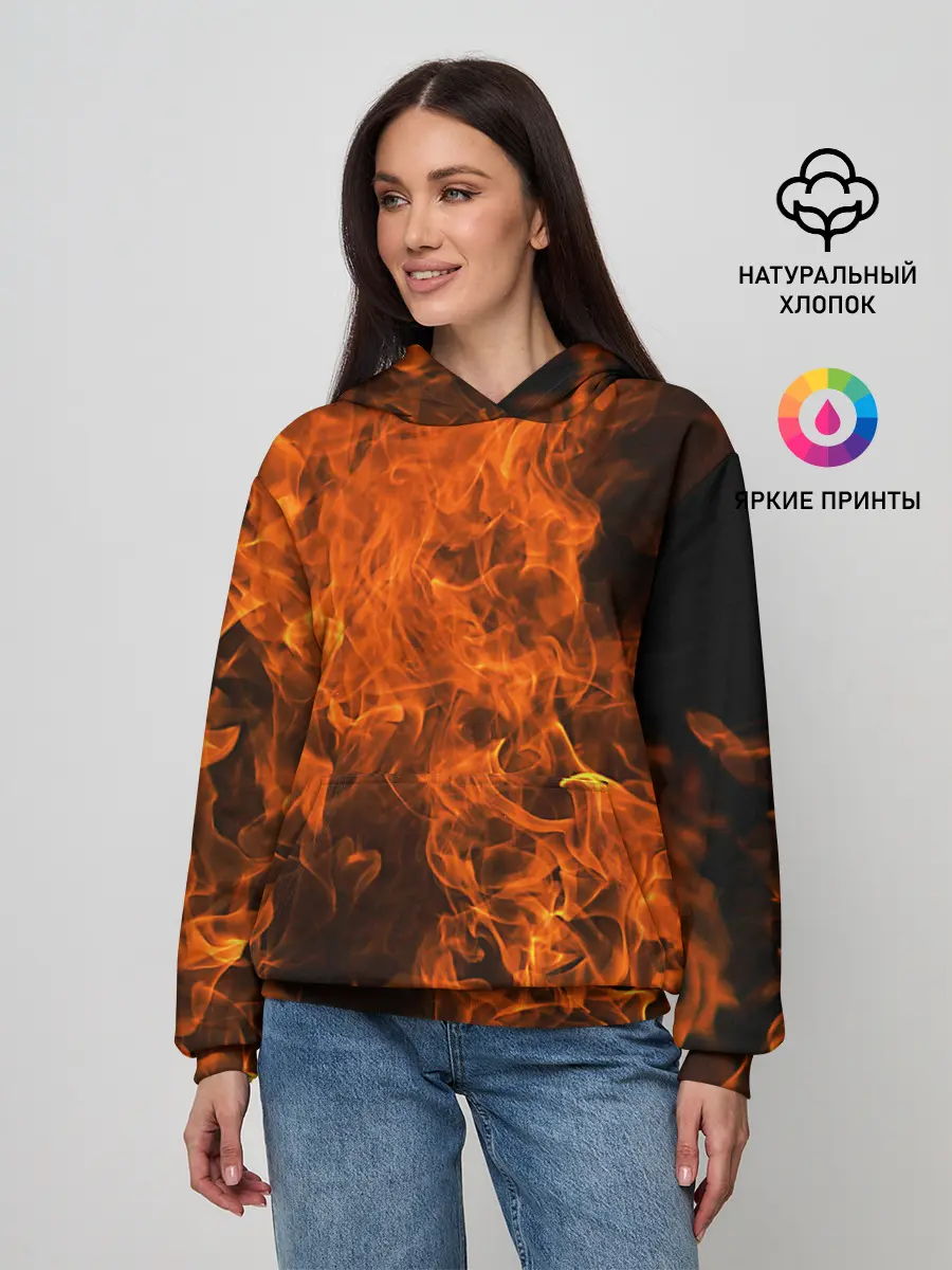 Женское худи / Огонь