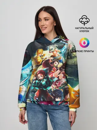Женское худи / КЛИНОК РАССЕКАЮЩИЙ ДЕМОНОВ ПЕРСОНАЖИ