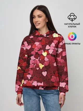 Женское худи / Сердца | Hearts