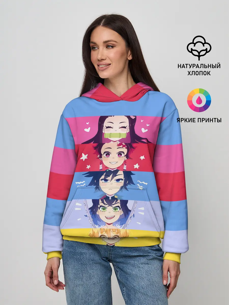 Женское худи / ПЕРСОНАЖИ Kimetsu no Yaiba