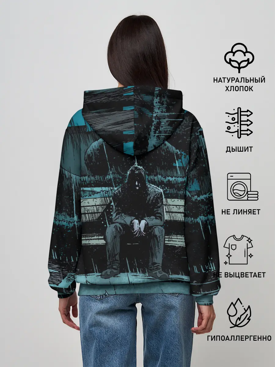 Женское худи / Киану Ривз - комикс о боге