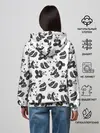 Женское худи / Акварельные панды паттерн
