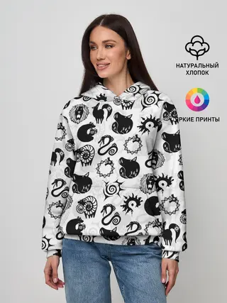 Женское худи / 7 СМЕРТНЫХ ГРЕХОВ СИМВОЛЫ