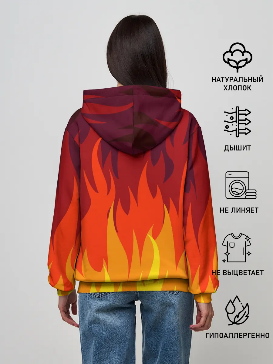 Женское худи / Меха скелет | Steampunk Fire