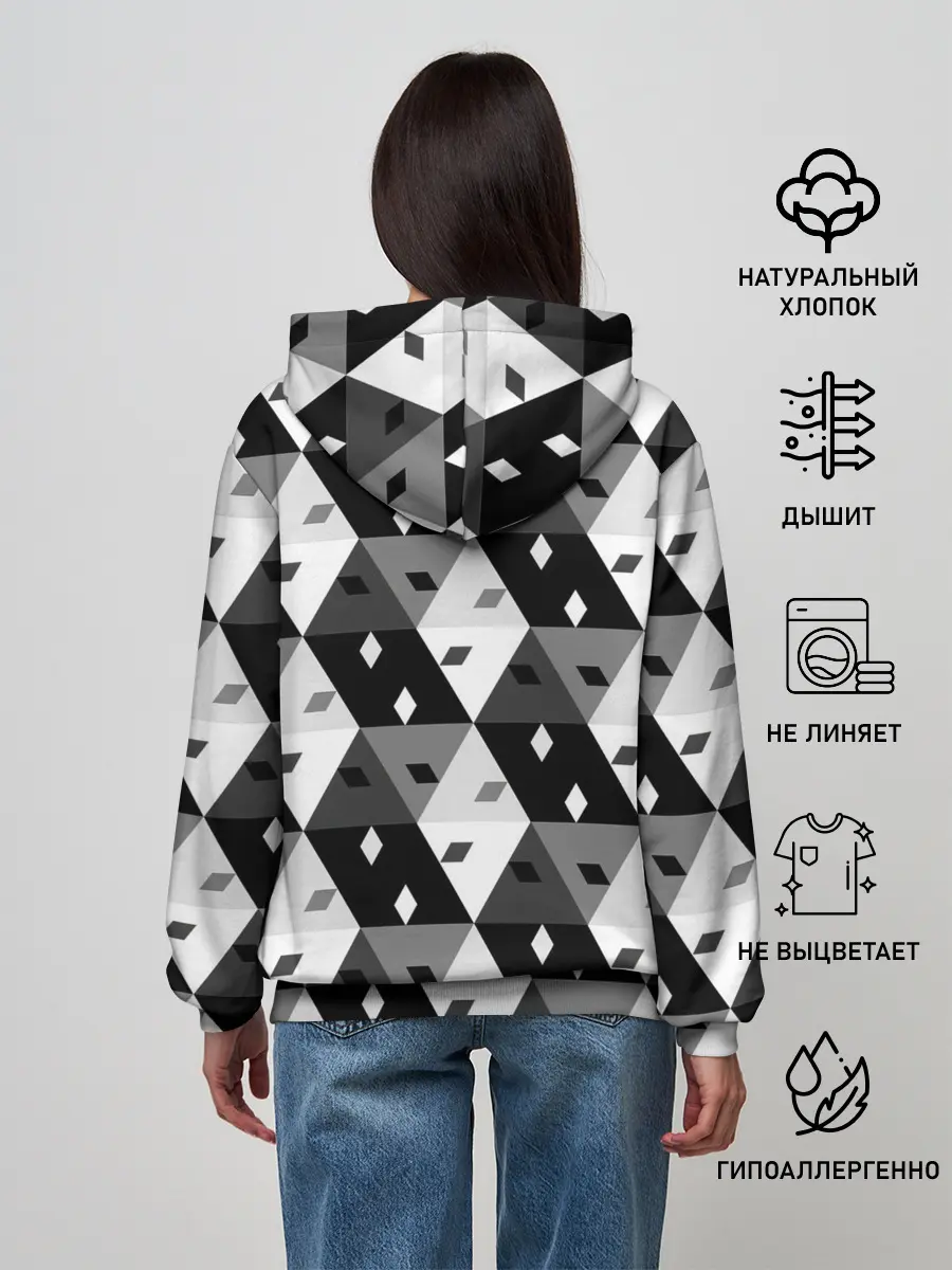 Женское худи / Абстрактные кубики