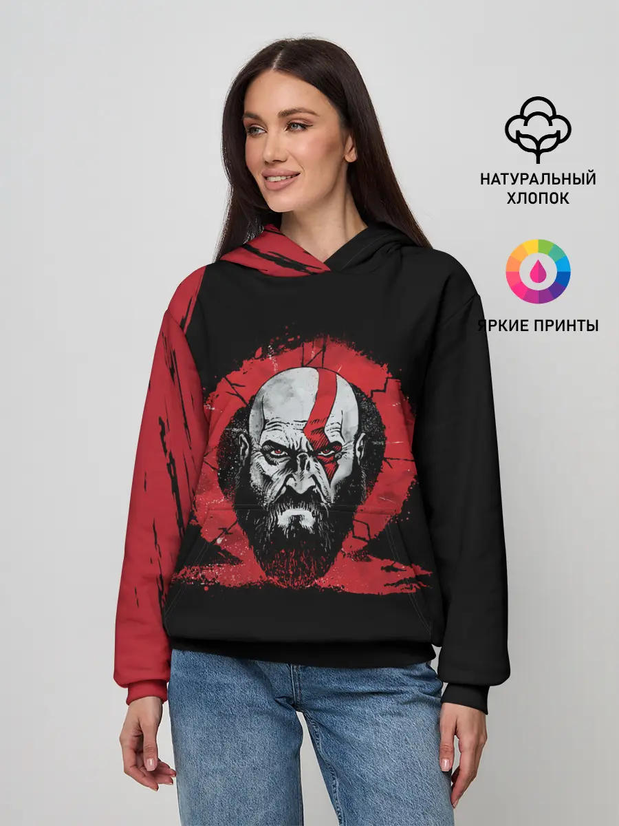Женское худи / Брутальный Кратос | GOW
