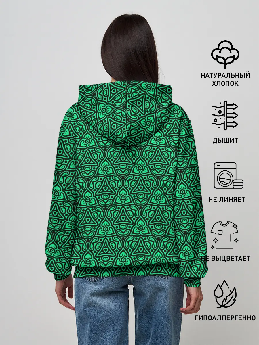 Женское худи / Абстрактный узор Калейдоскоп