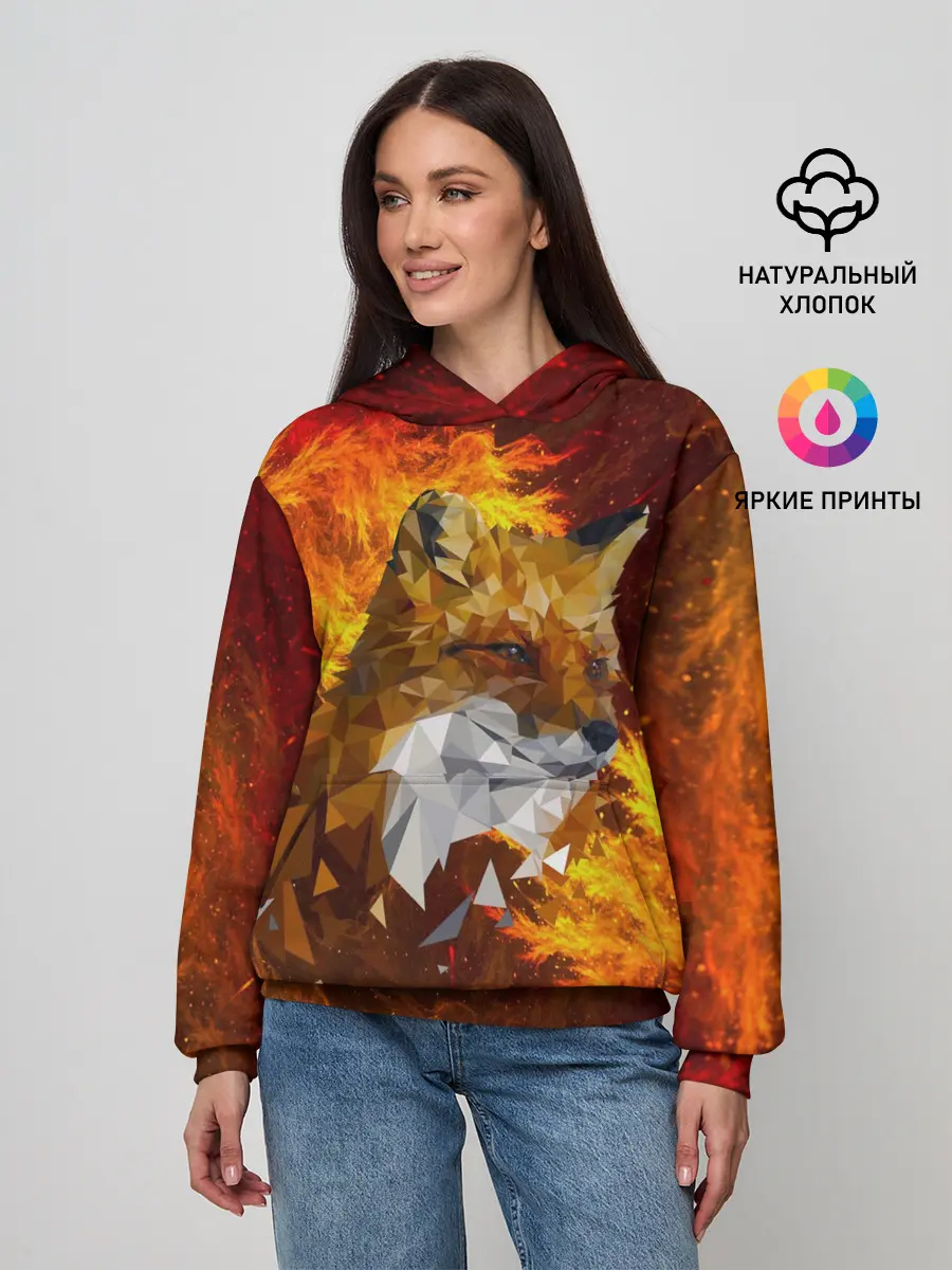 Женское худи / Огненный Лис