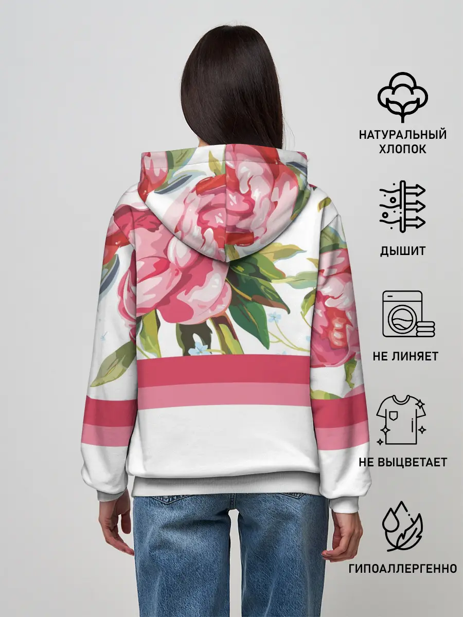 Женское худи / Нежные Розы