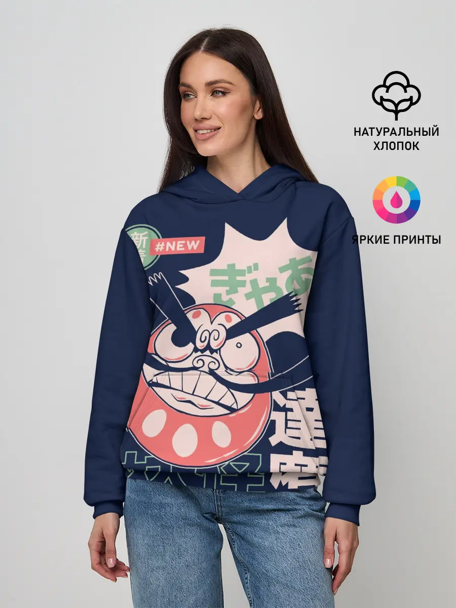 Женское худи / Anime Daruma Demon Yokai