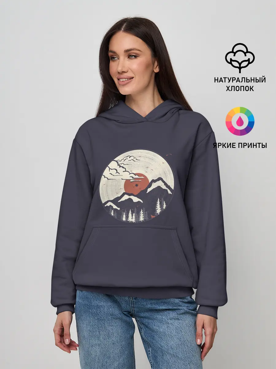 Женское худи / Mountain. Vinyl Record