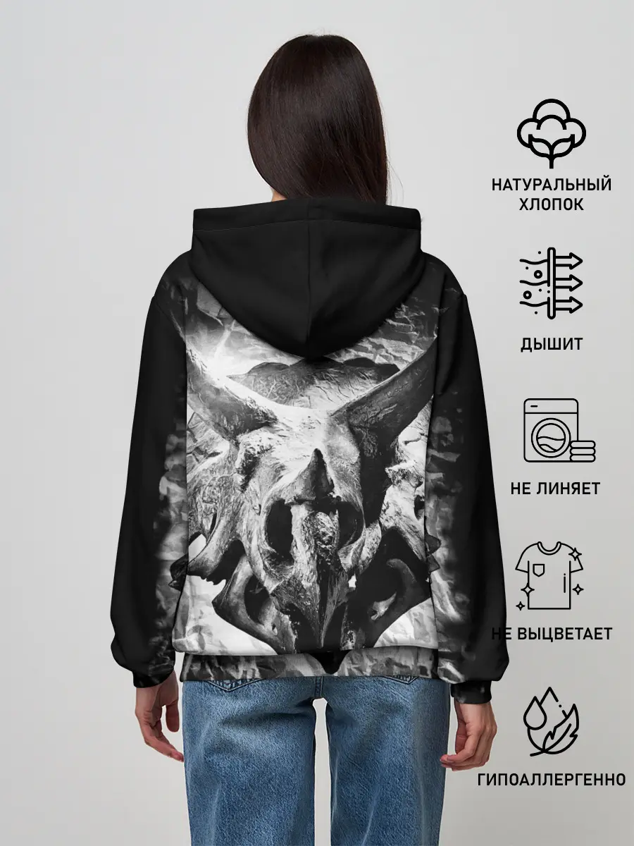 Женское худи / Трицератопс | Динозавр