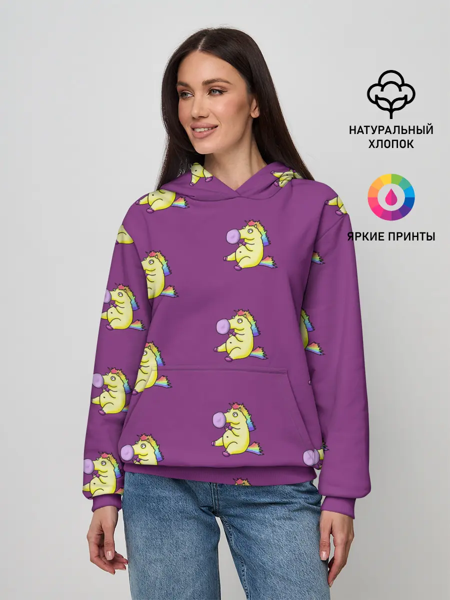 Женское худи / Фиолетовые пони