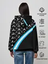 Женское худи / MERCEDES / УЗОР / ЛИНИЯ АКВА