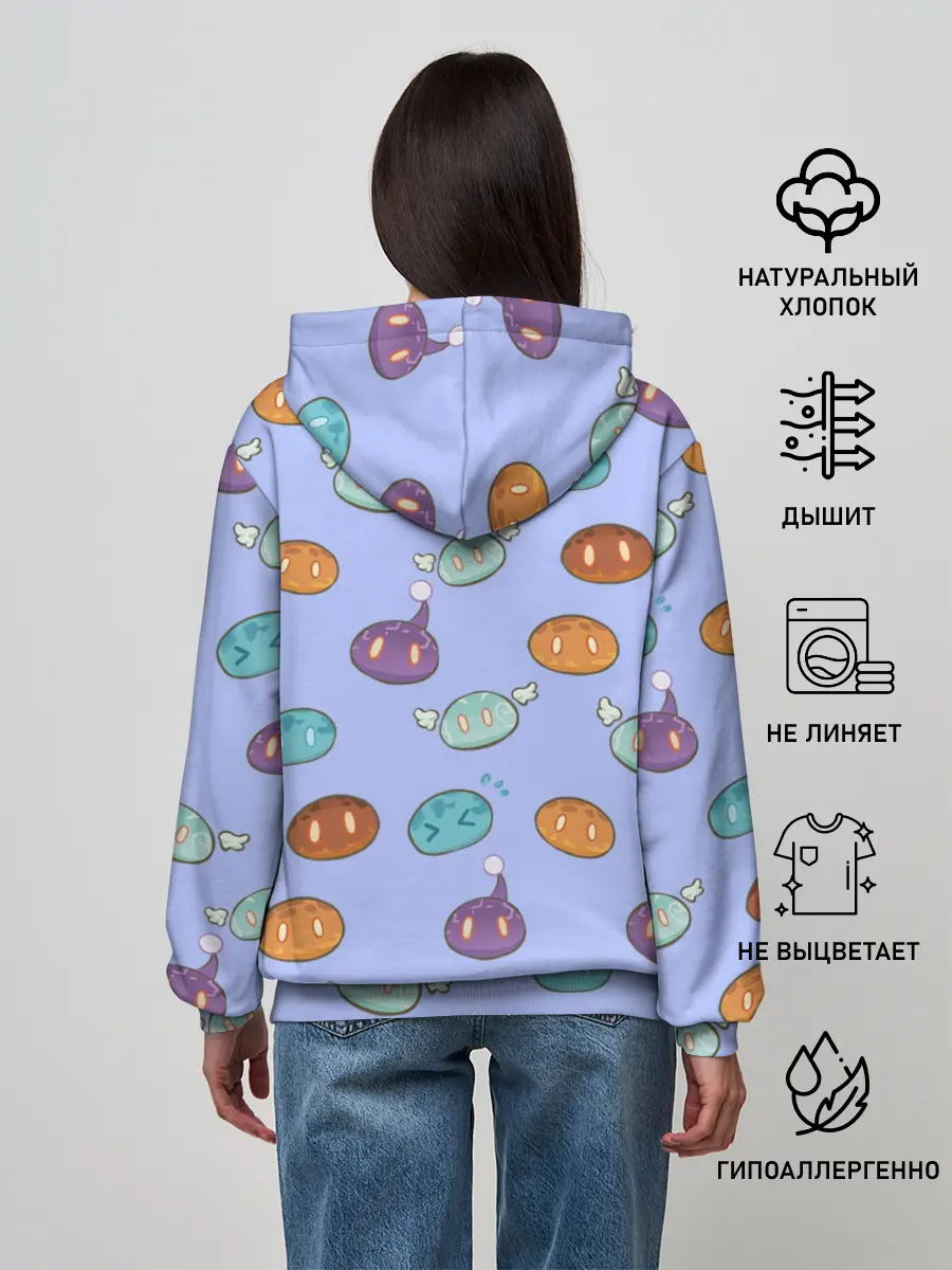 Женское худи / Genshin impact Slimes | Слаймы