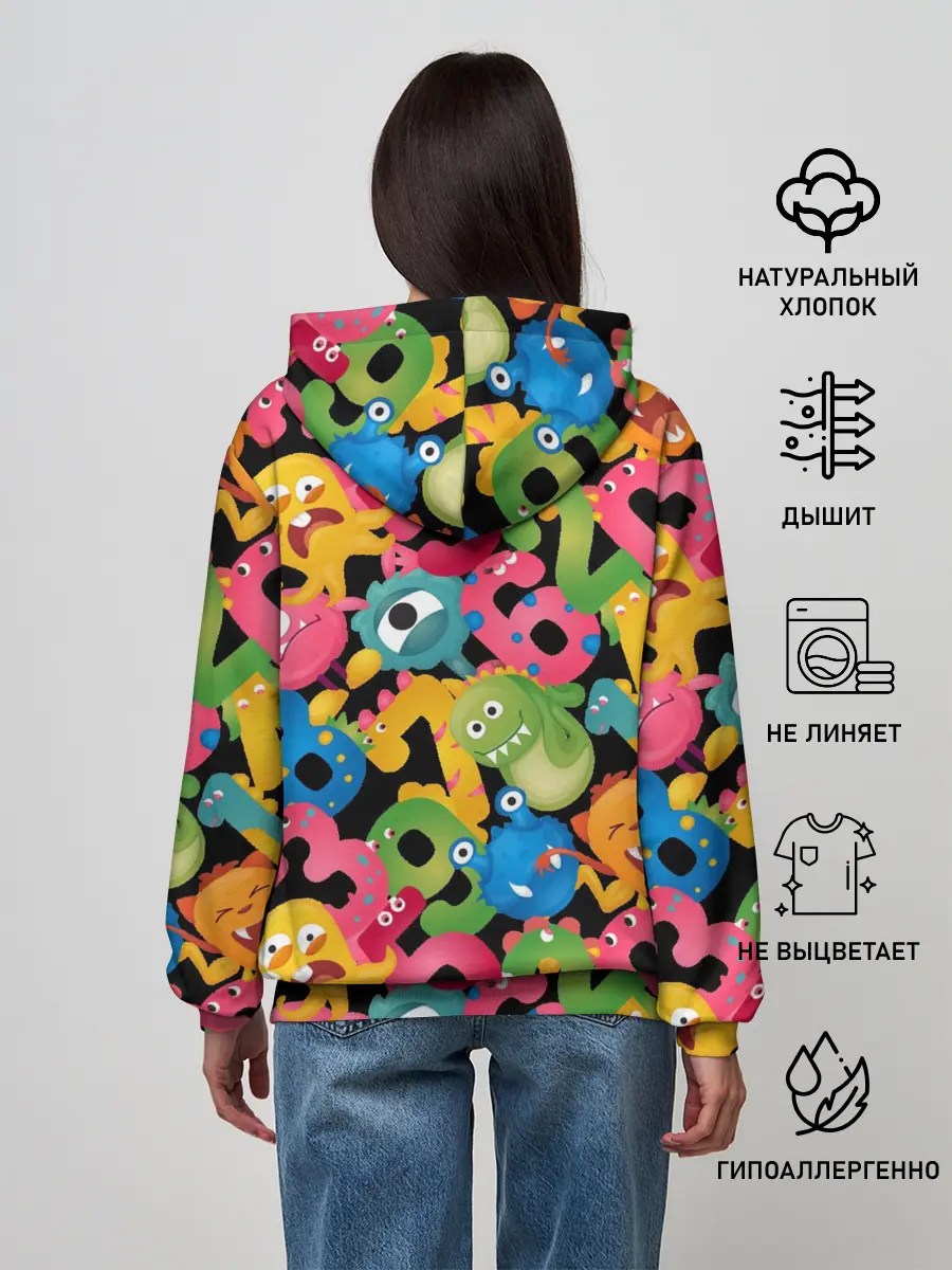 Женское худи / Monstry с цифрами