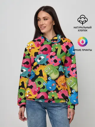 Женское худи / Monstry с цифрами