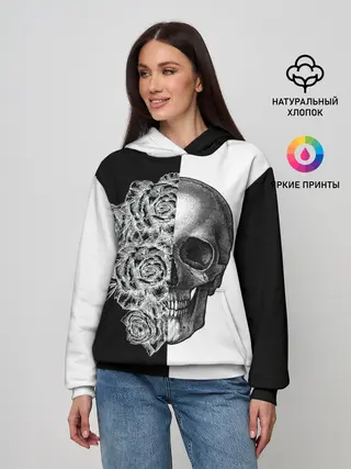 Женское худи / SkullRose Sketch