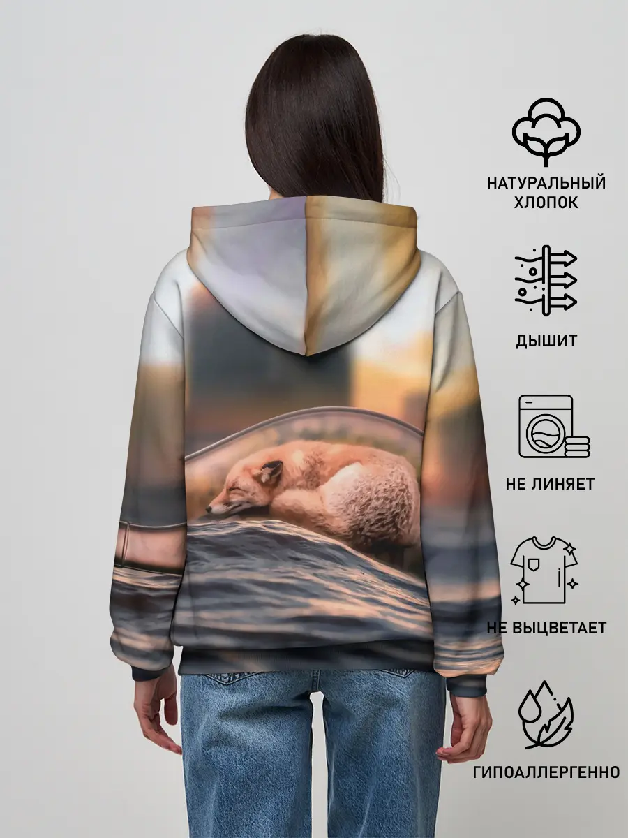 Женское худи / Лисенок в бутылке