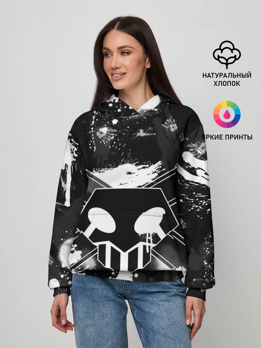 Женское худи / БЛИЧ ШИНИГАМИ ЛОГО НА СПИНЕ