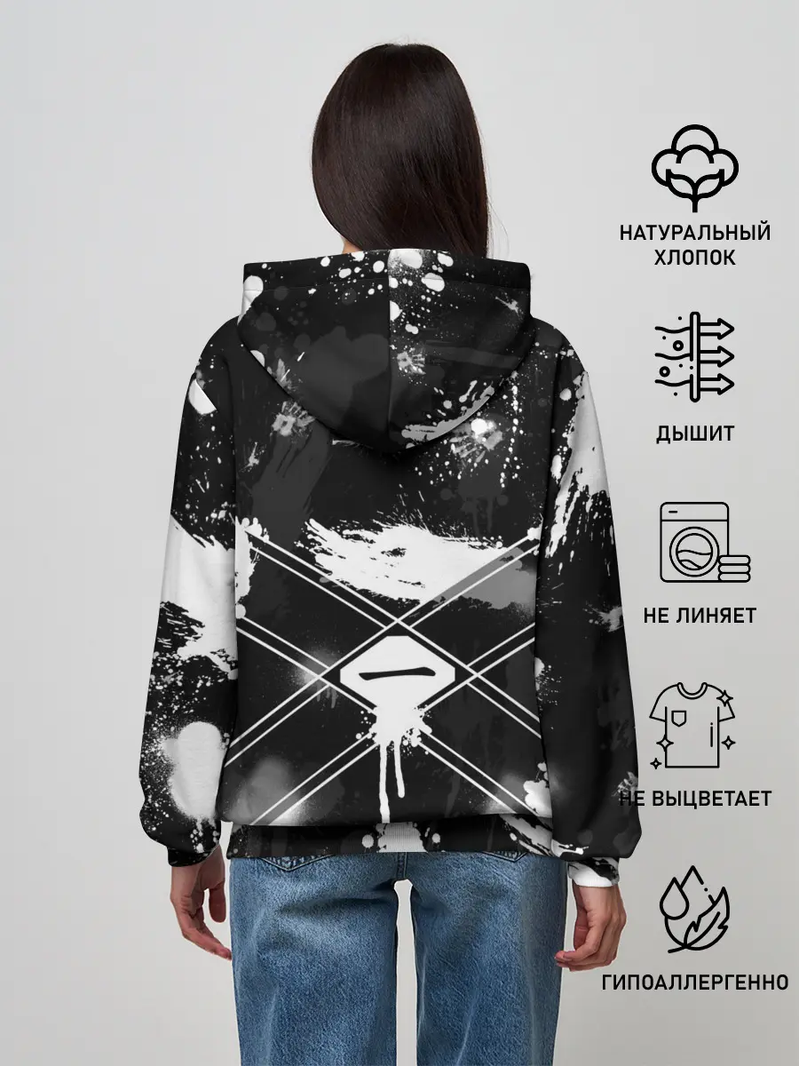 Женское худи / БЛИЧ ШИНИГАМИ ЛОГО НА СПИНЕ