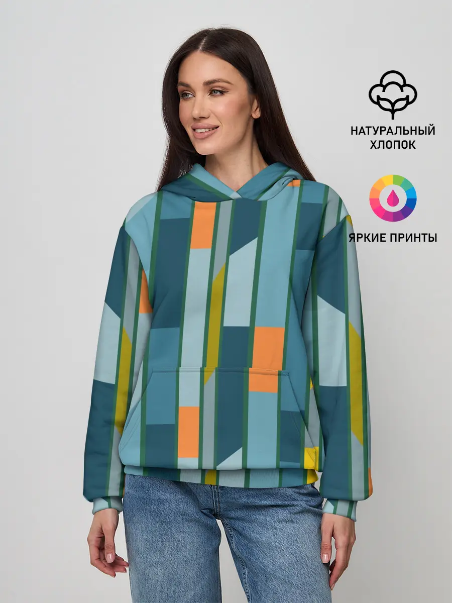 Женское худи / Абстракция в стиле модерн