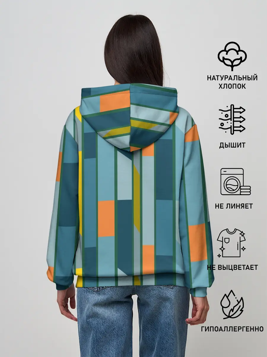 Женское худи / Абстракция в стиле модерн