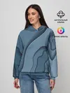 Женское худи / Абстракция бумажные волны
